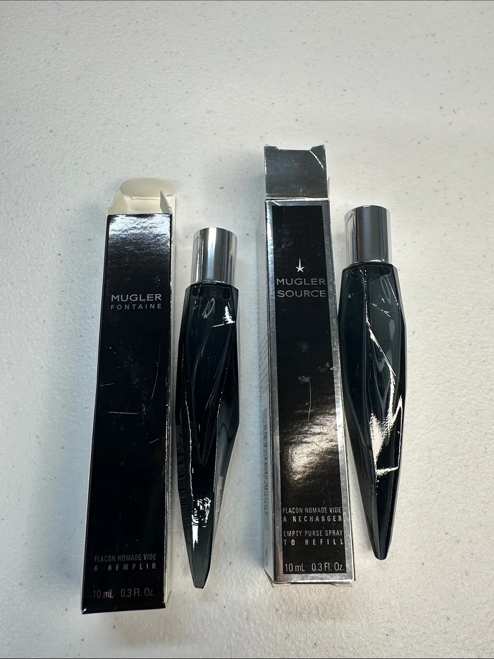 Mugler Fontaine & Source refillable travel sprays!